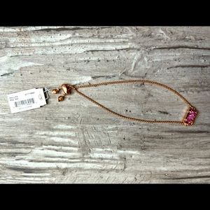 *RETIRED* Kendra Scott Phillipa Bracelet - Rose Gold with Berry Drusy Stone.